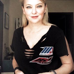 LTD Racing AMA Pro Road Racing Cut-up Upcycled T-Shirt